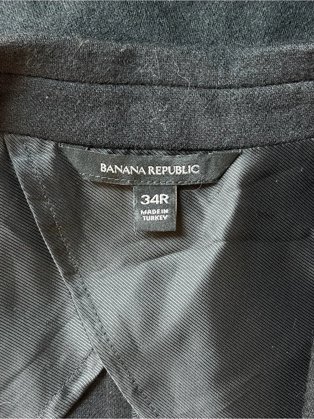 Banana Republic Slim Fit Black Italian Wool Sport Coat Blazer 34R